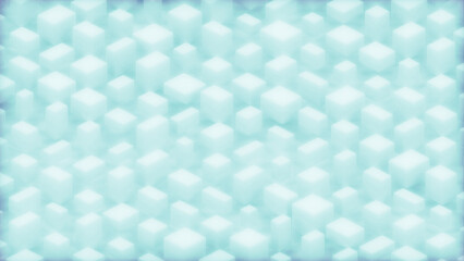 Wall Mural - beautiful soft glowing graphic blue cuboids - abstract 3d rendering