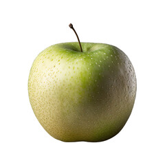 Wall Mural - A whole apple is isolated on transparent background. ripe fresh apple clipping path. Created with Generative AI Technology
