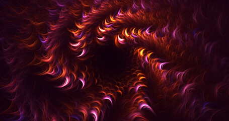 3D rendering abstract colorful fractal light background