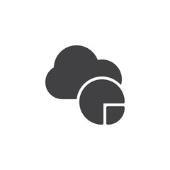 Cloud storage diagram vector icon