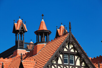 Sticker - The building in the gardens of Rotorua, New Zealand