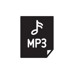 Fototapete - audio file format icon