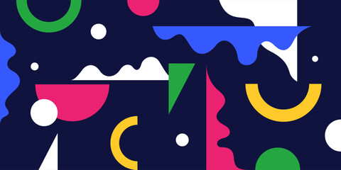 Poster - Trendy abstract background. Composition forms. Modern vector illustration