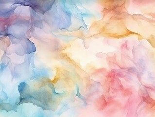  Abstract watercolor background, pastel pink and blue colors, ai generated art