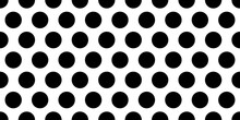 Polka Dot Seamless Pattern. Pop Art Background. Bold Oversized Dots Vector Texture. Black And White Dots