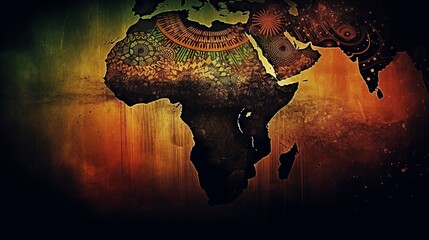 beautiful africa freedom day banner, great design for any purposes. black background. template, back