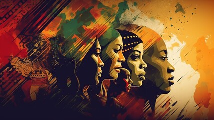beautiful africa freedom day banner, great design for any purposes. black background. template, back