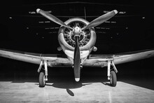 Historical Aircraft In A Hangar