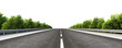 A road isolated on transparent background - Generative AI