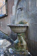 'Acqua Marcia' Drinking Water Fountain At The Capitol In Rome