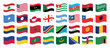 world national countries flags set