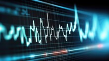 Ekg Monitor Displaying A Steady Heartbeat. Generative AI