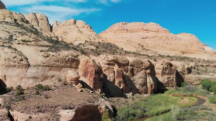 Wall Mural - Road across the canyon aerial view