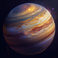 Wall Mural - planet in space. generative ai.