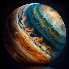 Wall Mural - planet in space. generative ai.