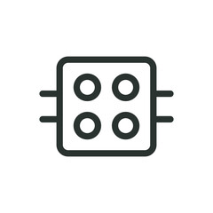 Poster - LED backlight module vector icon with editable stroke