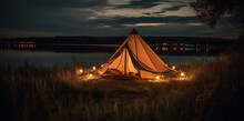 Exquisite Tranquility: Nighttime Bliss In A Luxurious Tent