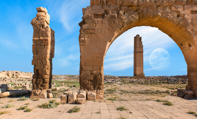 Wall Mural - Ruins of ancient city of Harran - Urfa , Turkey (Mesopotamia) - Old astronomy tower