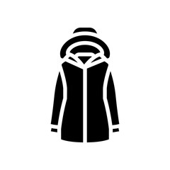 winter coat season glyph icon vector. winter coat season sign. isolated symbol illustration