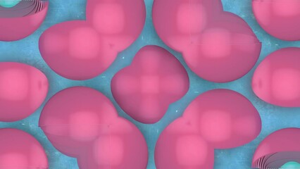 Leinwandbilder - Pattern of colorful geometric shapes. 3d rendering loop animation 4K