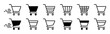 Shopping cart icon set, Full and empty shopping cart symbol, shop and sale, vector illustration 10 eps.