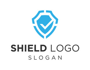 Leinwandbilder - Logo about Shield on white background. created using the CorelDraw application.
