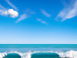Blue clouds and waves image good for use as a background 10
