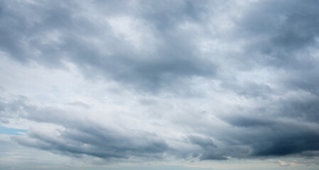 Wall Mural - overcast sky with gray clouds