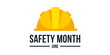 © Wahyu - National safety month is celebrated every year in June to remind us the importance of safety and awareness of our surroundings, National safety month banner, reminder. Vector illustration