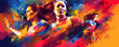 Captivating FIFA Women's World Cup art concept. Vibrant background wallpaper. Generative AI