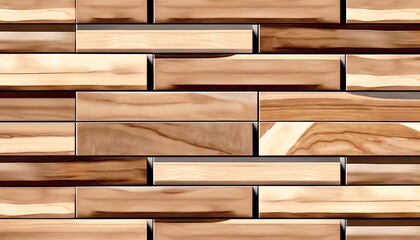 Canvas Print - 3d elevation wall tiles design, Wooden Seamless pattern Ceramic Tiles Design for decor, Generative AI