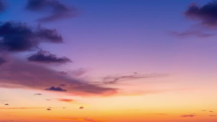 Wall Mural - Beautiful 4K Time lapse of Majestic sunrise or sunset clouds sky landscape,Amazing colorful light of nature cloudscape sky background