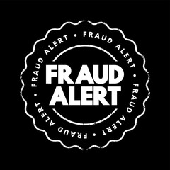 Fototapete - Fraud Alert text stamp, concept background