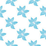 Fototapeta Motyle - Cute stylized bud flowers background. Abstract flower seamless pattern in simple style.