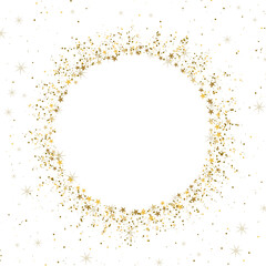 Gold Glitter Sparkle Circle Background Transparent