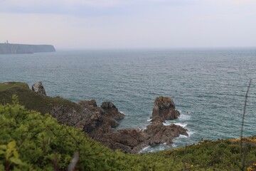 Wall Mural - view from the sea in Cap Frehel 