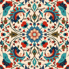 turkey floral pattern. abstract art graphic line flower. ornate elegant luxury vintage retro modern 