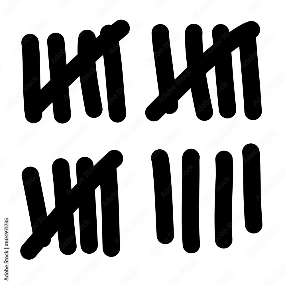 Tally Marks, Numberic, Tradisional Number
