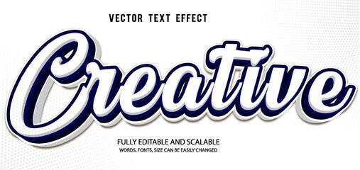 Wall Mural - Creative 3d Editable Text Effect Vector Template 