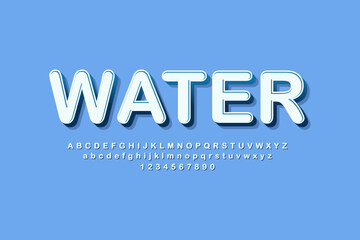 Poster - Vector of stylized modern font and alphabet