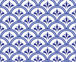 Seamless porcelain indigo blue and white simple art decor vector. Chinese blue background. ceramic pattern. China ware design.