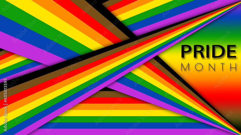 Happy Pride Month LGBT Philadelphia Rainbow Pride Flag Background Stock ...