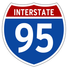 Interstate 95 Sign, I-95, Isolated Road Sign vector
