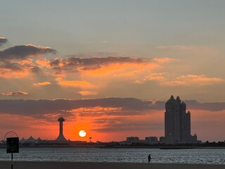 Marina Beach Abu Dhabi sunset