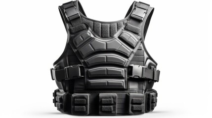 A bulletproof vest isolated on white background. Generative AI
