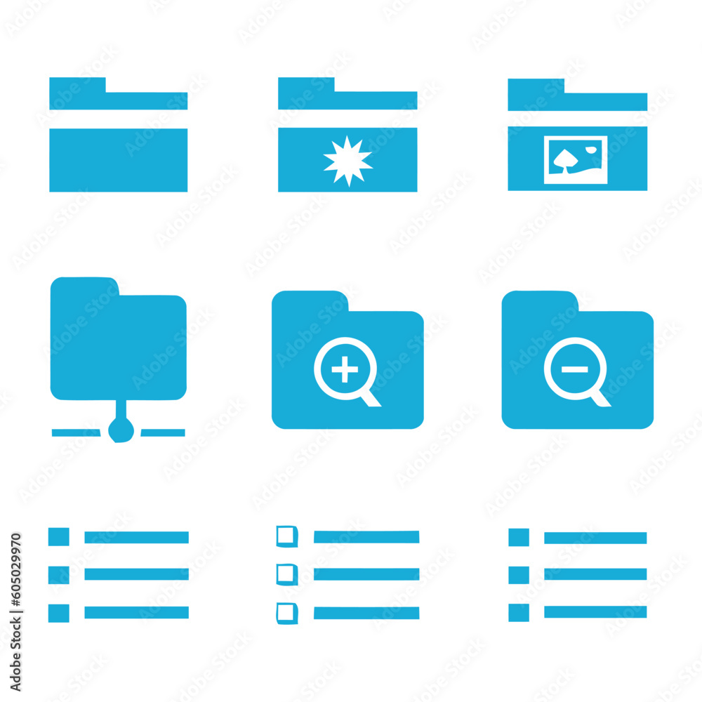 flat set icon, vektor logo icon