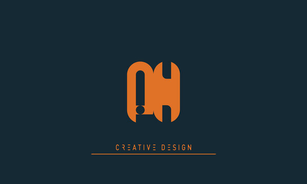 Alphabet letters Modern Creative logo PN , NP