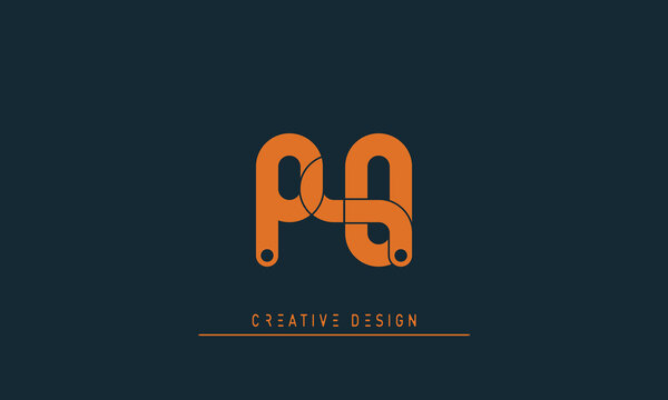 Alphabet letters Modern Creative logo PO , OP