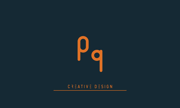Alphabet letters Modern Creative logo PQ , QP