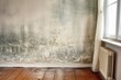 A rented flat with mould on the wall created with generative AI technology.